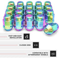1704SNEO-20AM Neo Chrome 1/2"-20 Bulge Acorn Lug Nuts, 20 Pack