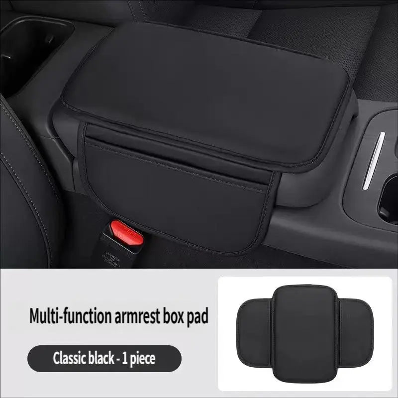 New Universal All-Season Car Armrest Box Mat — Upgraded Protective Pad with Storage Pocket, Non-Slip and Wear-Resistant Car Interior Accessories