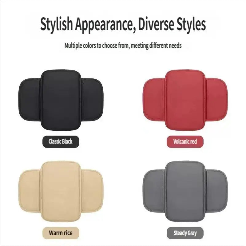 New Universal All-Season Car Armrest Box Mat — Upgraded Protective Pad with Storage Pocket, Non-Slip and Wear-Resistant Car Interior Accessories