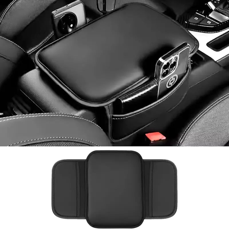 New Universal All-Season Car Armrest Box Mat — Upgraded Protective Pad with Storage Pocket, Non-Slip and Wear-Resistant Car Interior Accessories