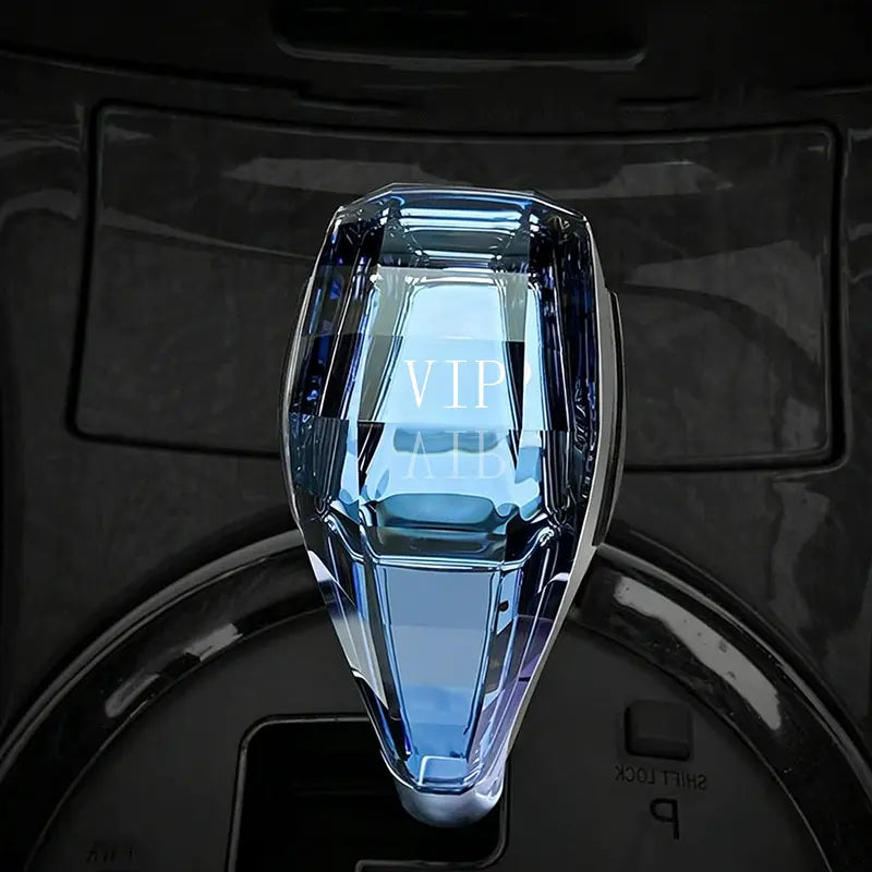 LED Crystal Gear Shift Knob, Touch Activated 7-Color RGB Light up Gear Shifter, USB Rechargeable Diamond-Cut Illuminated Shift Handle, Car Interior Upgrade Accessory Car Accessories Shifter Knobs Interchangeable Knob Gearshifter