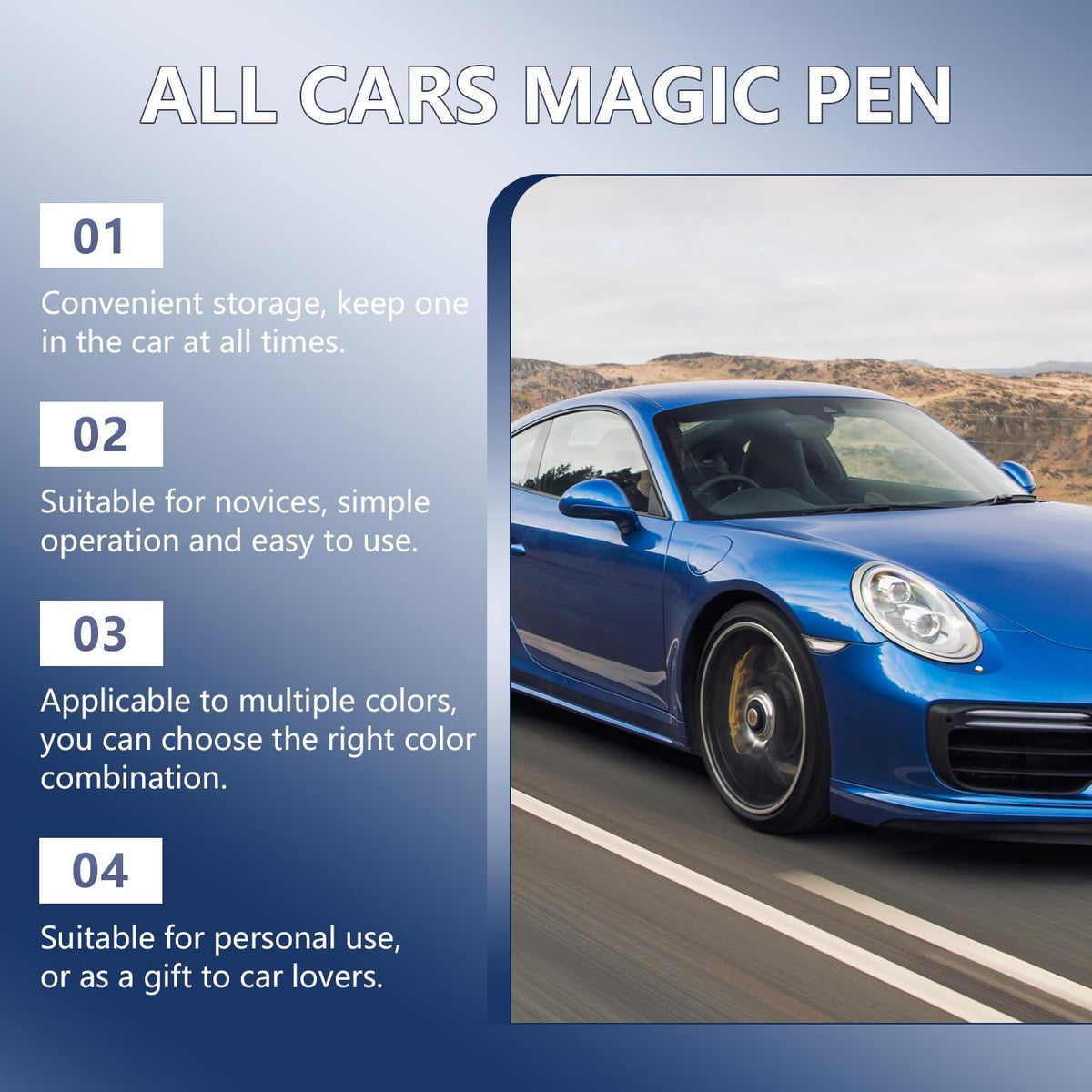 3Pcs Magic Pen for Car Scratches,All Cars Magic Pen,Car Scratch Remover Pen,Quick Fix for Scratches and Paint Damage,All Cars Magic Pen for Car Scratches All Color