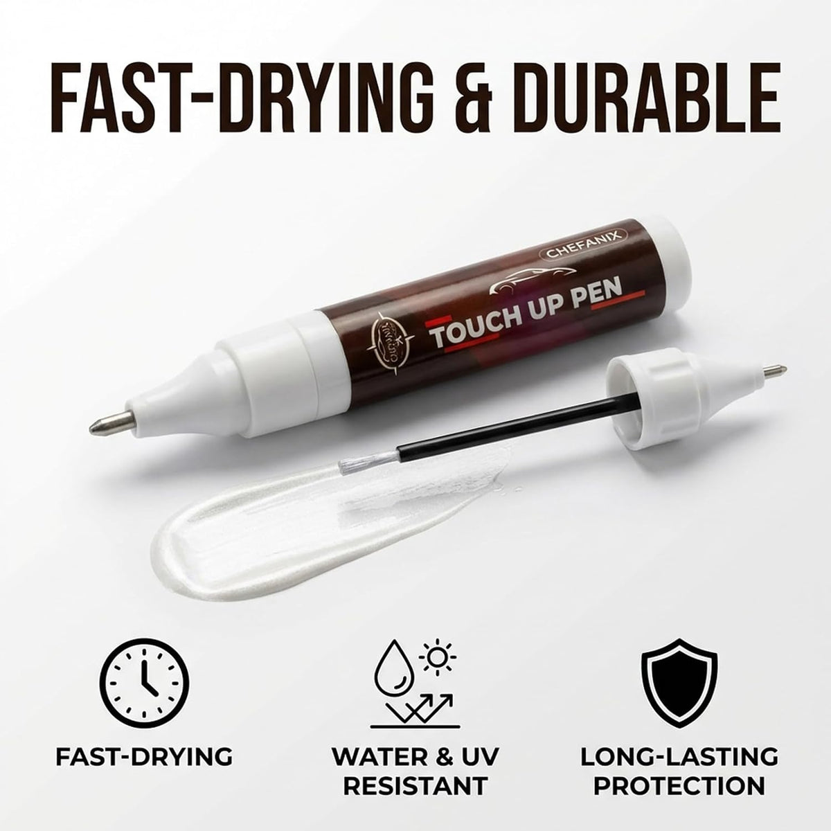 Black/Onyx Black(Gba/Wa8555) Touch up Paint Pen Compatible with Chevrolet GMC - Exact Color Match, 2-In-1 Brush & Pen,Car Paint Scratch Repair Kit for Silverado/Equinox/Malibu/Tahoe/Traverse/Colorado
