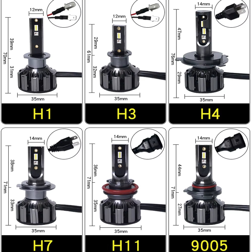 2X 90W Car Headlight H4 H7 LED Car Headlight Lamp RGB Halo H8 H9 H11 9005 9006 Led Auto Headlamp Bulb RGB App Bluetooth Control
