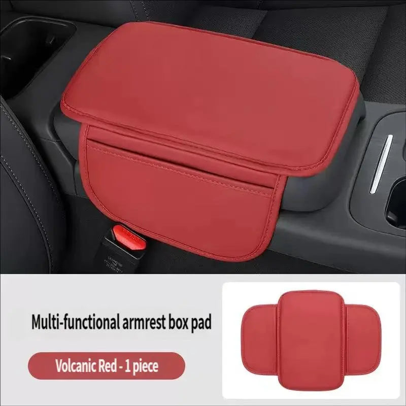 New Universal All-Season Car Armrest Box Mat — Upgraded Protective Pad with Storage Pocket, Non-Slip and Wear-Resistant Car Interior Accessories