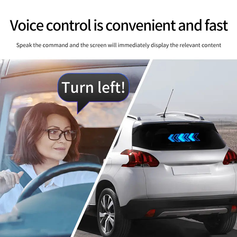 2 PCS LED Eyes for Car Windshield 19.37'' X 4.33'', Programmable Animated Devil Eyes Light for Windshield, APP Control Customizable LED Matrix Display for Cars, Suvs