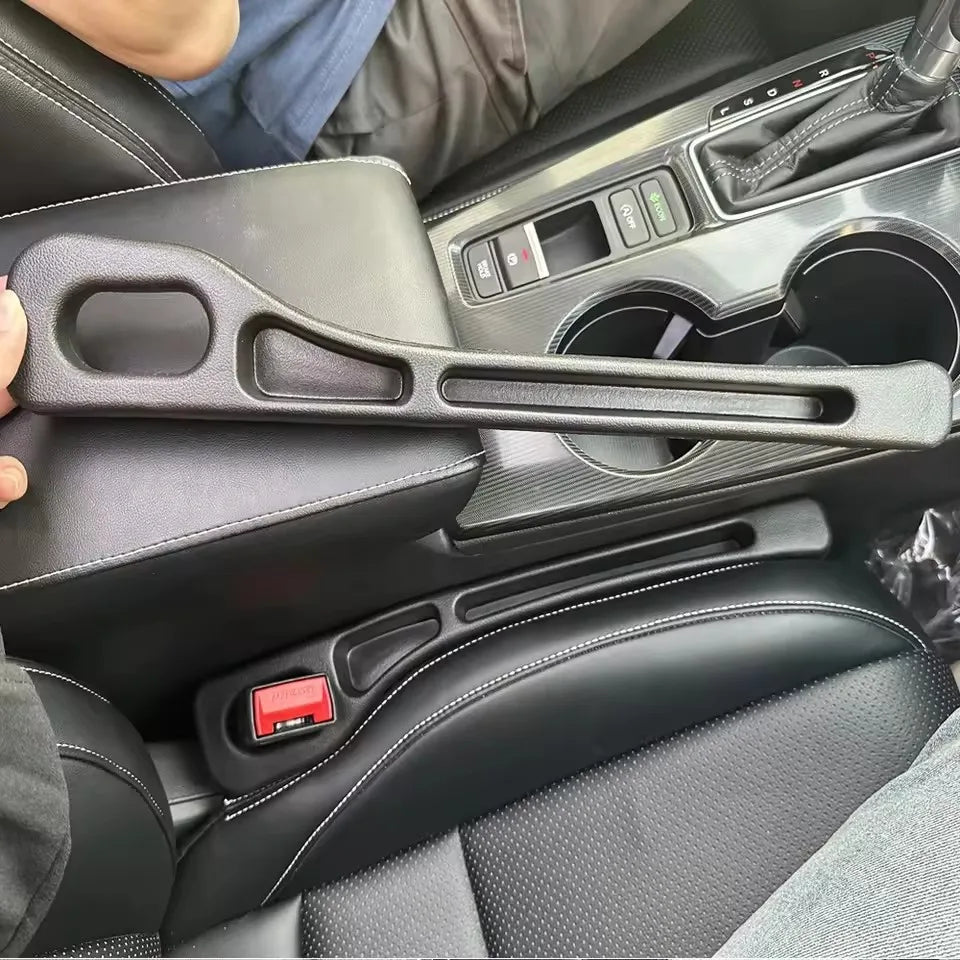 Car Seat Gap Filler — Waterproof Organizer with Storage Grooves, 2-Pack
