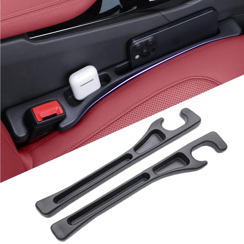 Car Seat Gap Filler — Waterproof Organizer with Storage Grooves, 2-Pack