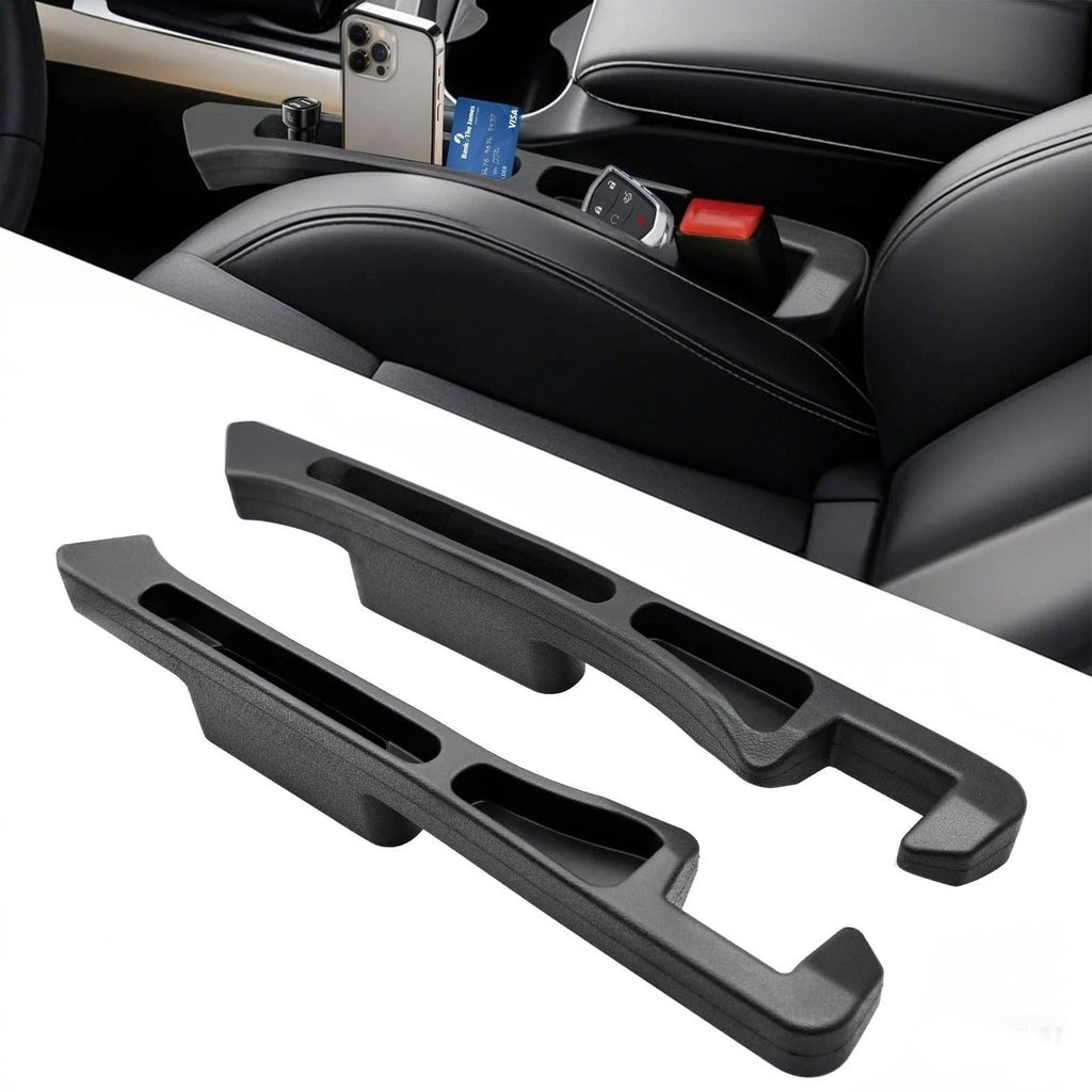 Car Seat Gap Filler — Waterproof Organizer with Storage Grooves, 2-Pack